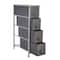Simplify Gray 4 Drawer Narrow Storage Chest